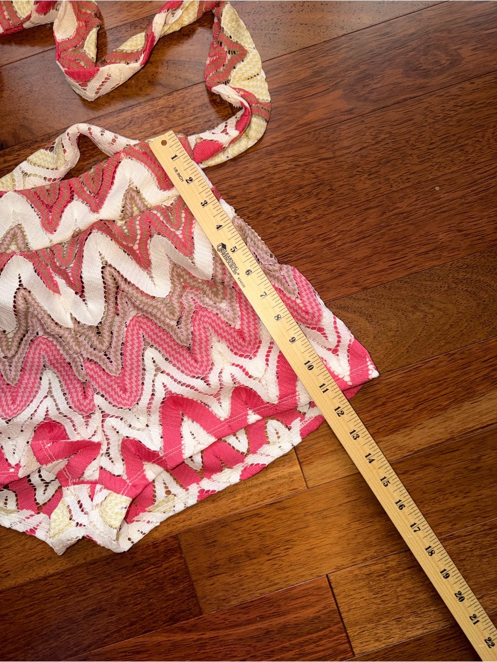 Trina Turk Coral Chevron Knit Shorts with Tassel Tie - Picture 8 of 12